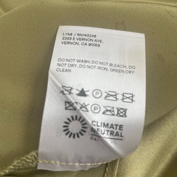 Reformation Jeany Silk Dress in Olive Oil size small - Picture 10 of 12